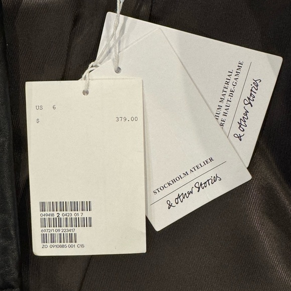 Stockholm Atelier & Other Stories Faux Leather Suit - Size 6 - Picture 11 of 11